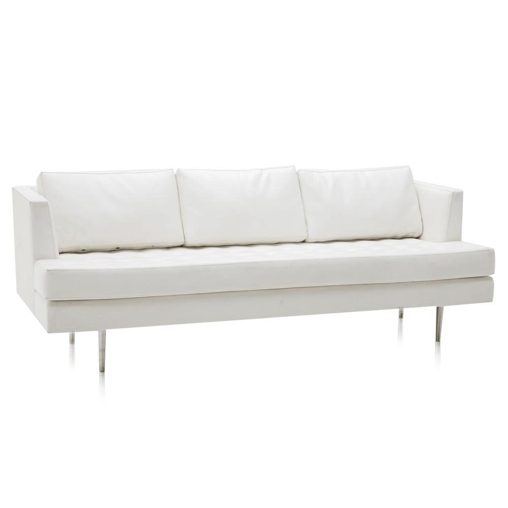 White 810 Leather Sofa