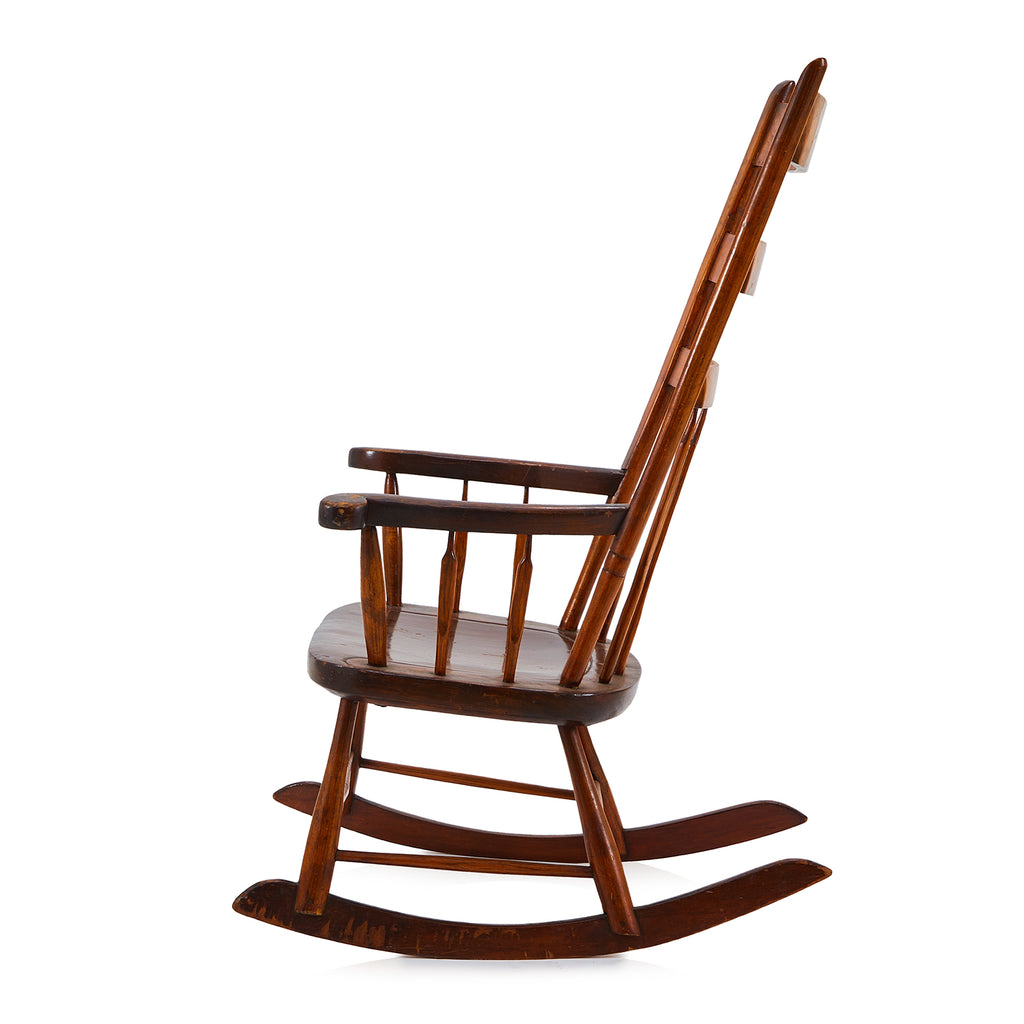 Wood Dark Traditional Rocking Chair