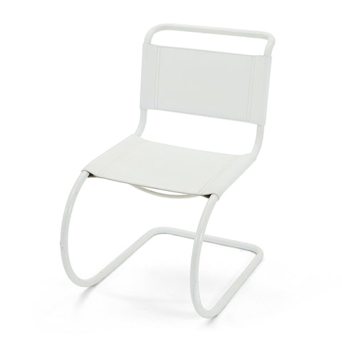 White MR Armless Cantilever Chair