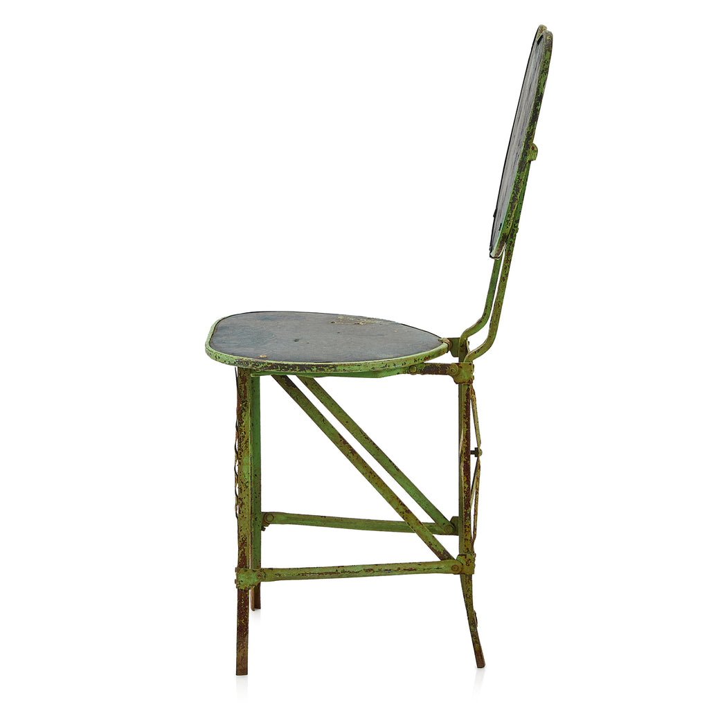 Green Rustic Wood Heart Chair