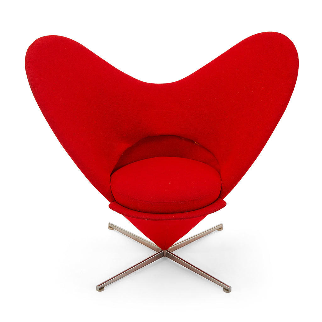 Red Panton Heart Cone Chair