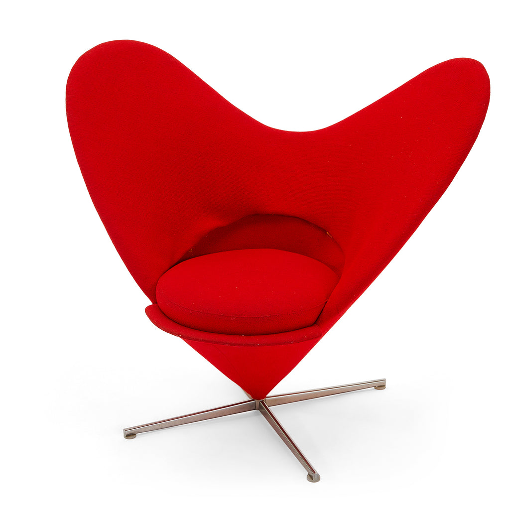 Red Panton Heart Cone Chair