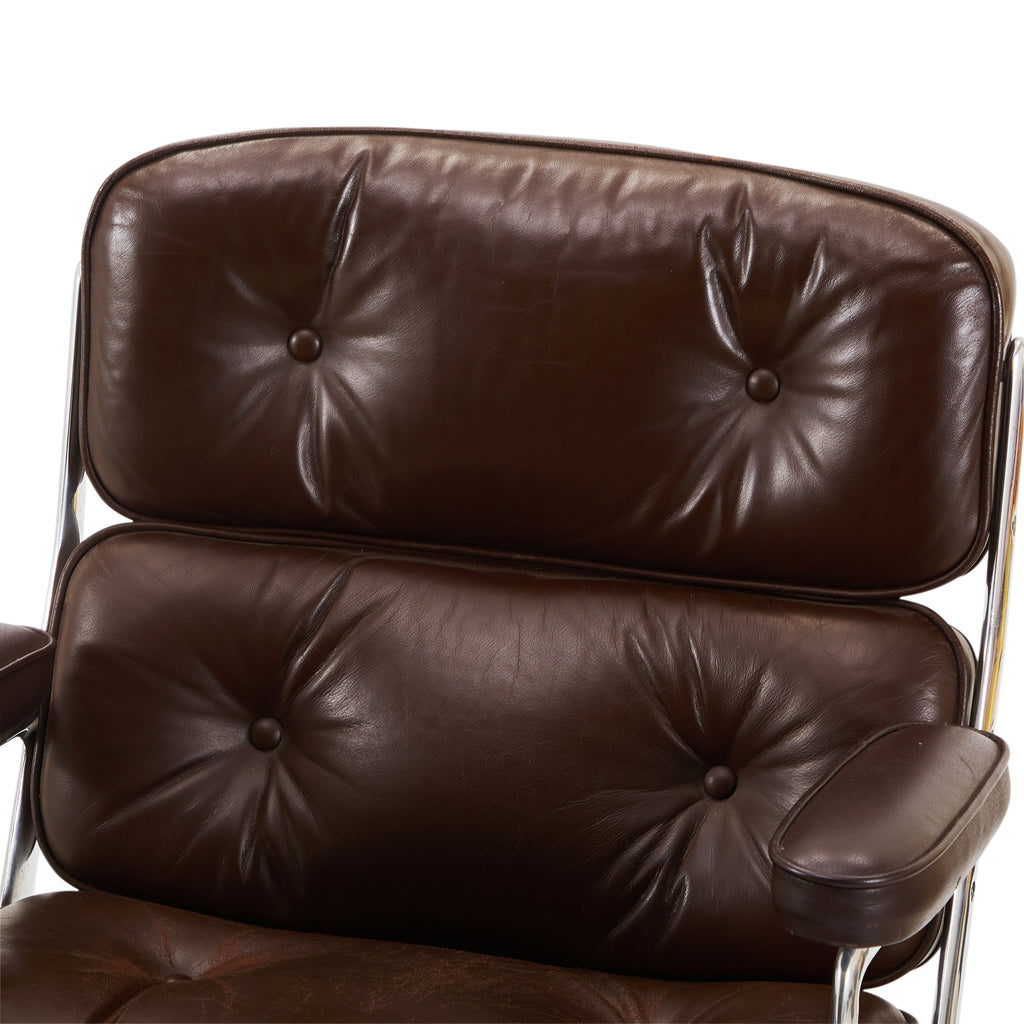 Brown Tufted Leather Office Chair