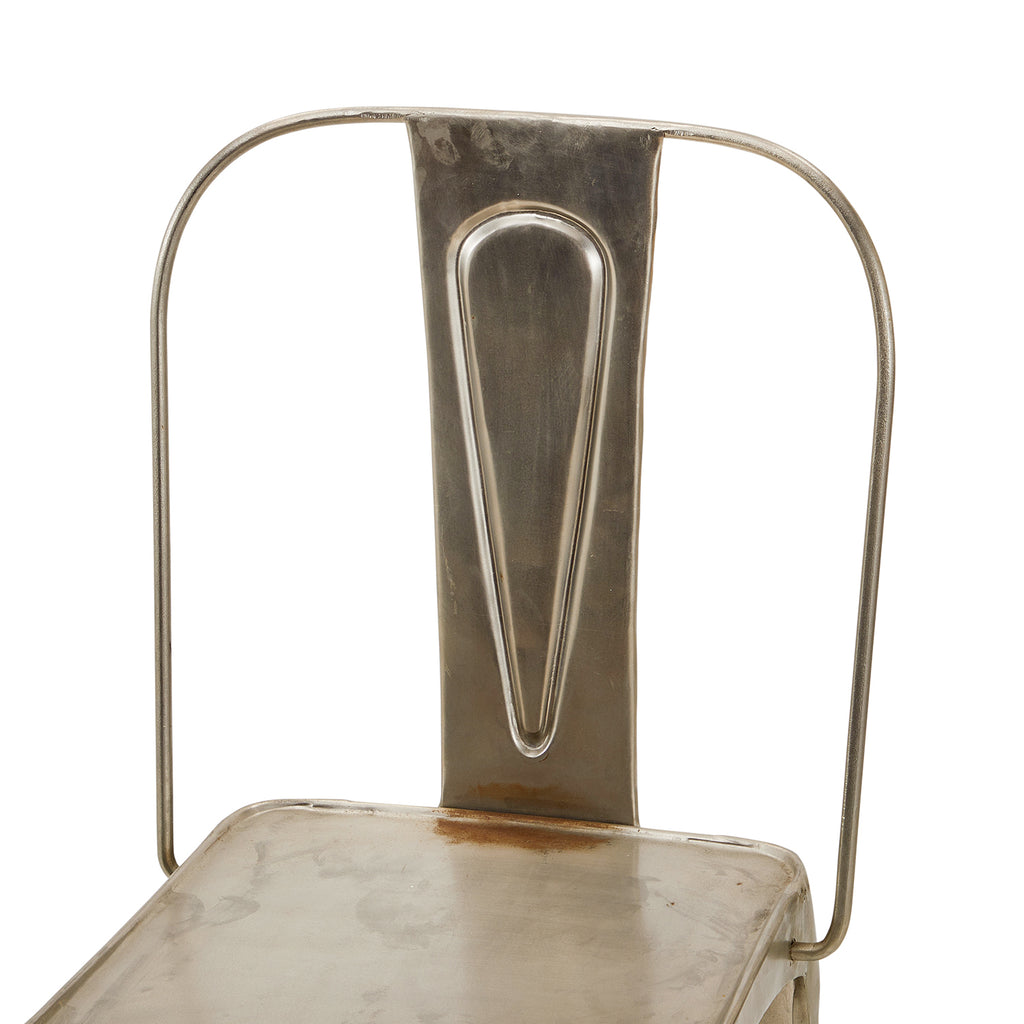 Silver French Bistro Chair
