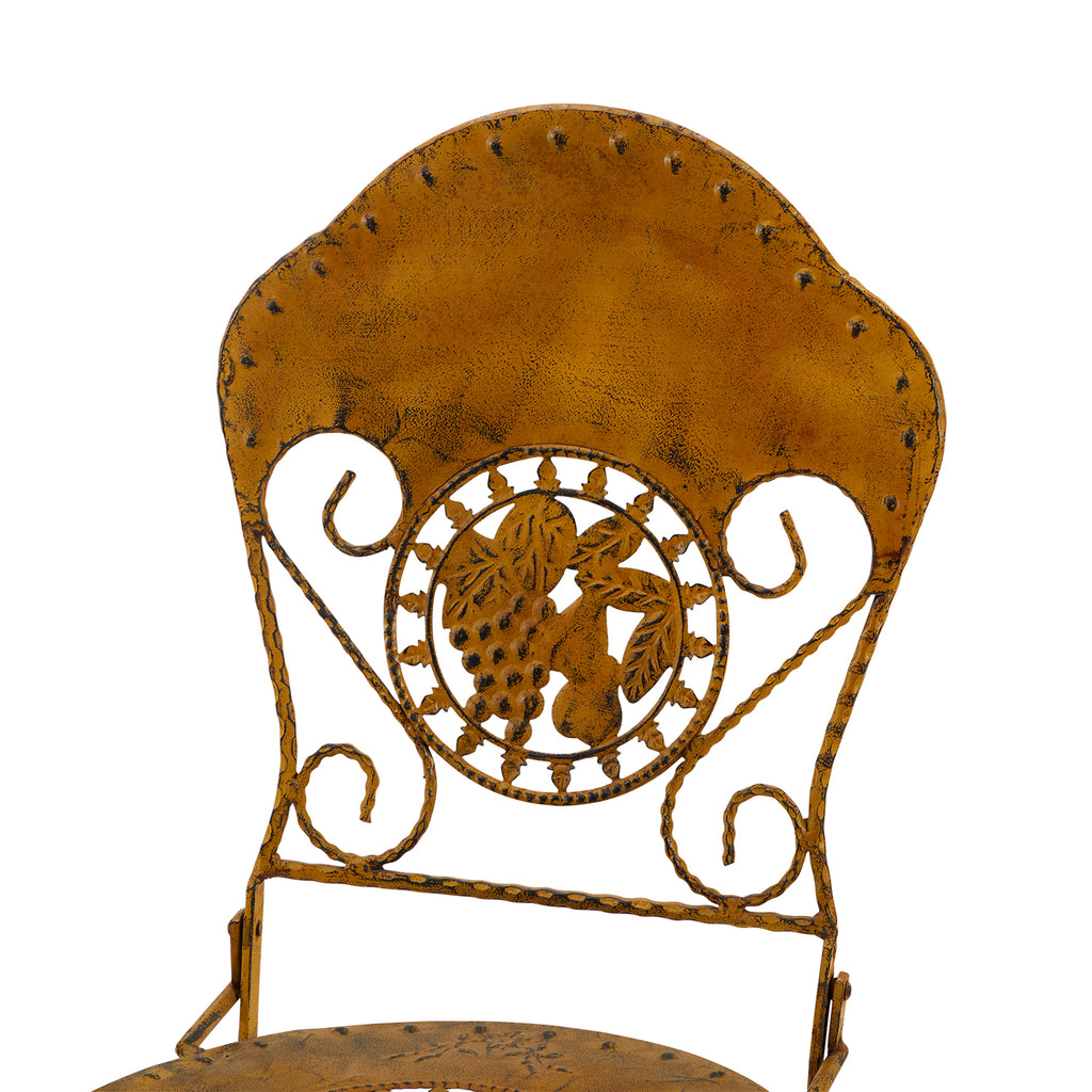 Brass Rustic Folding Side Chair