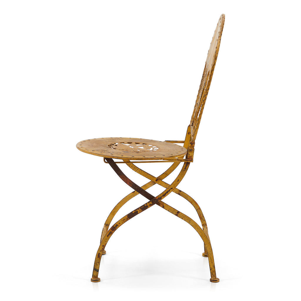 Brass Rustic Folding Side Chair