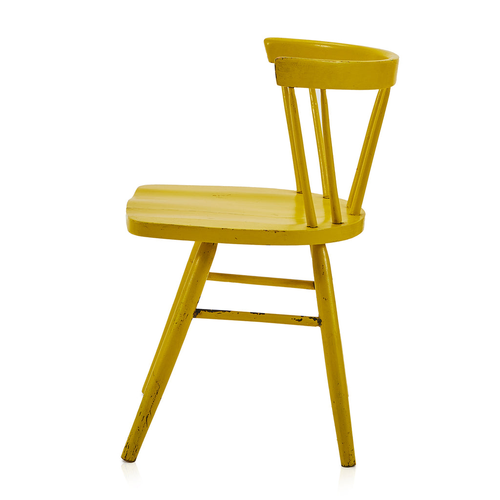 Yellow Wood Rustic Side Chair