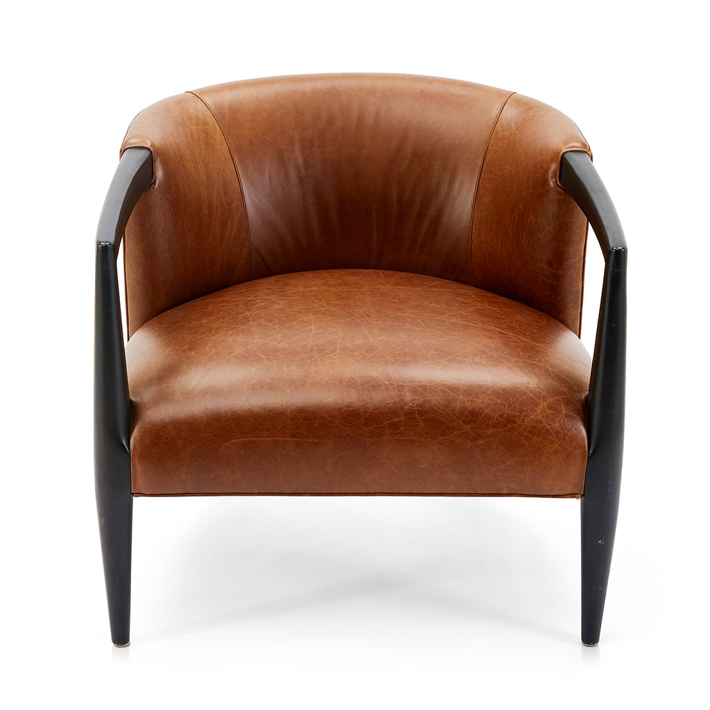 Brown Leather Fleming Lounge Chair