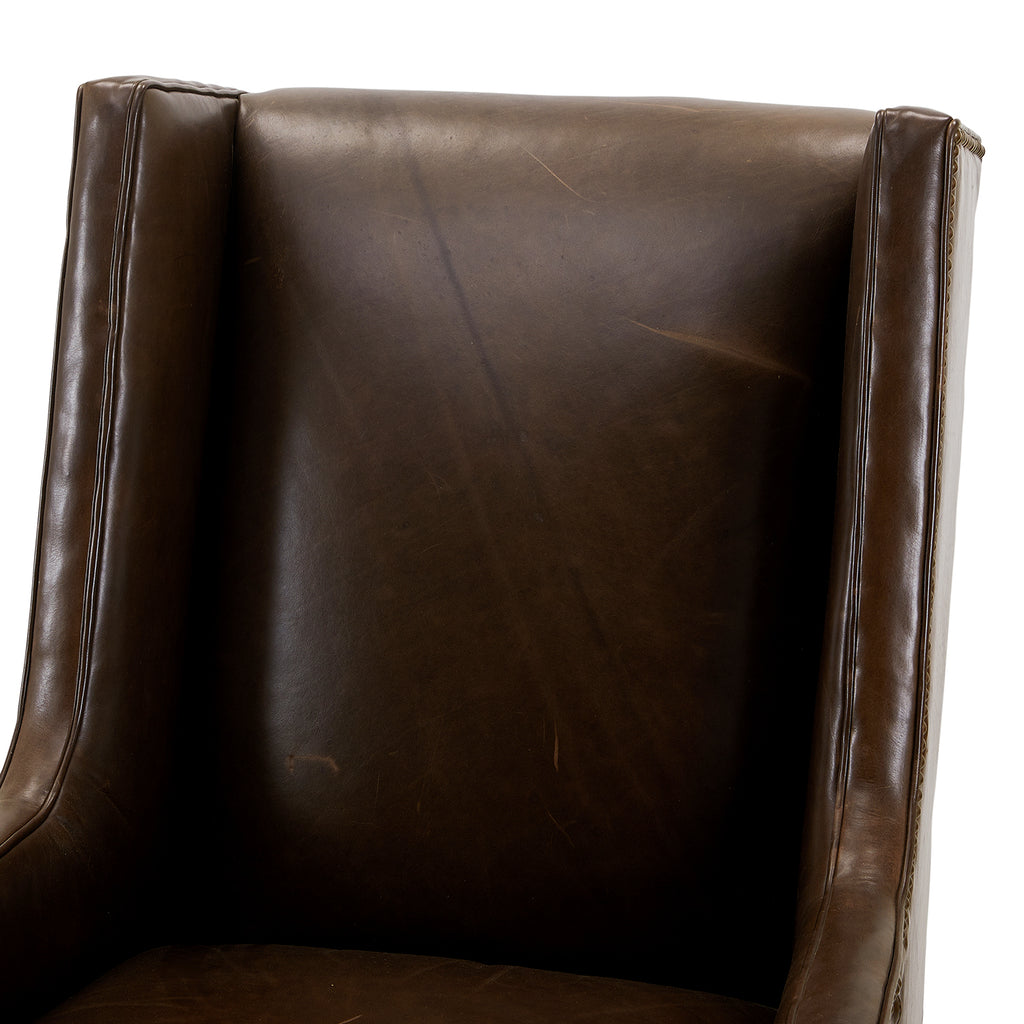 Brown Leather Vivianne Arm Chair