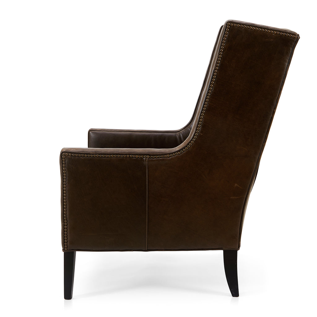 Brown Leather Vivianne Arm Chair