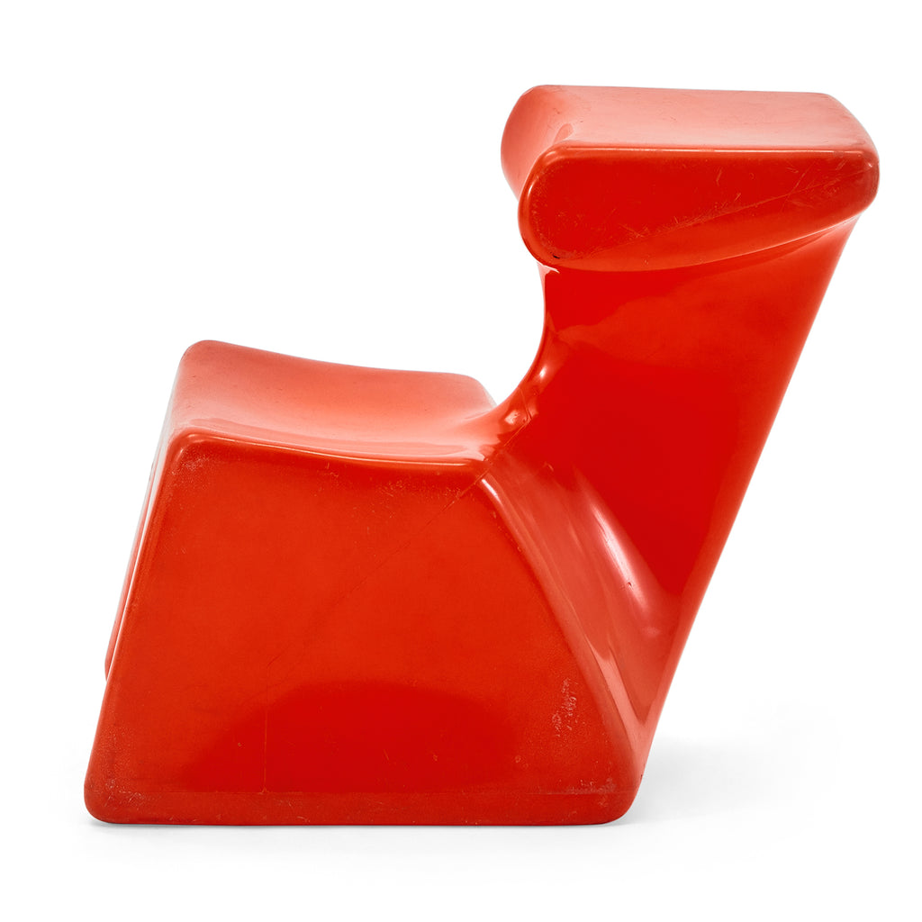 Orange Plastic Zocker Children's Chair