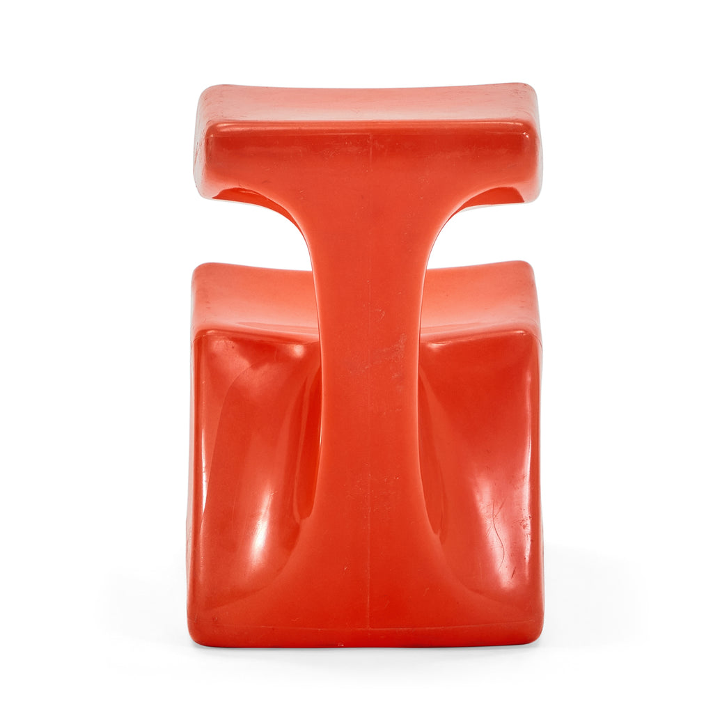 Orange Plastic Zocker Children's Chair