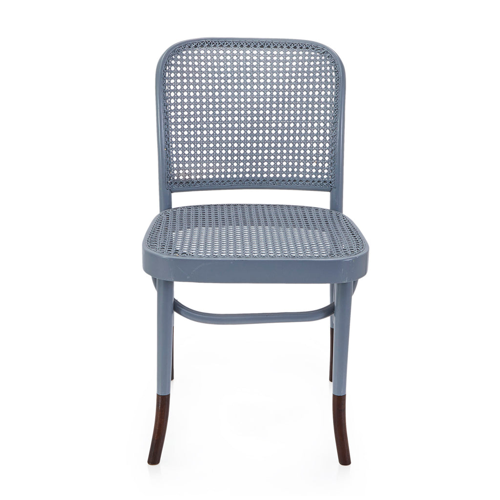 Cane Back Chair - Blue Grey