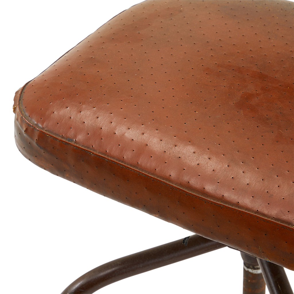 Brown Leather Vintage Rustic Office Chair