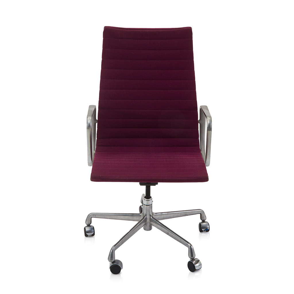 Purple Ribbed Tall Back Contemporary Office Chair