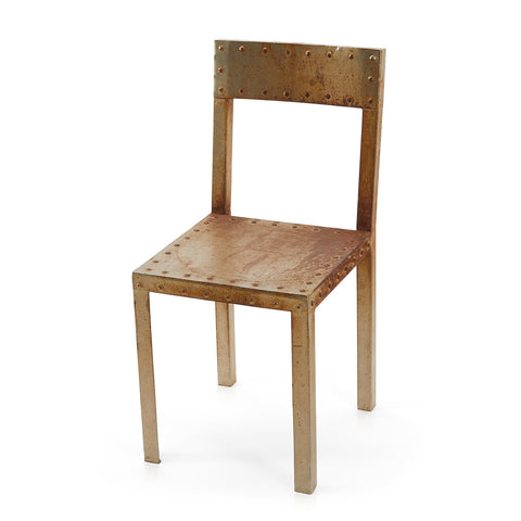 Rust Metal Rivet Chair