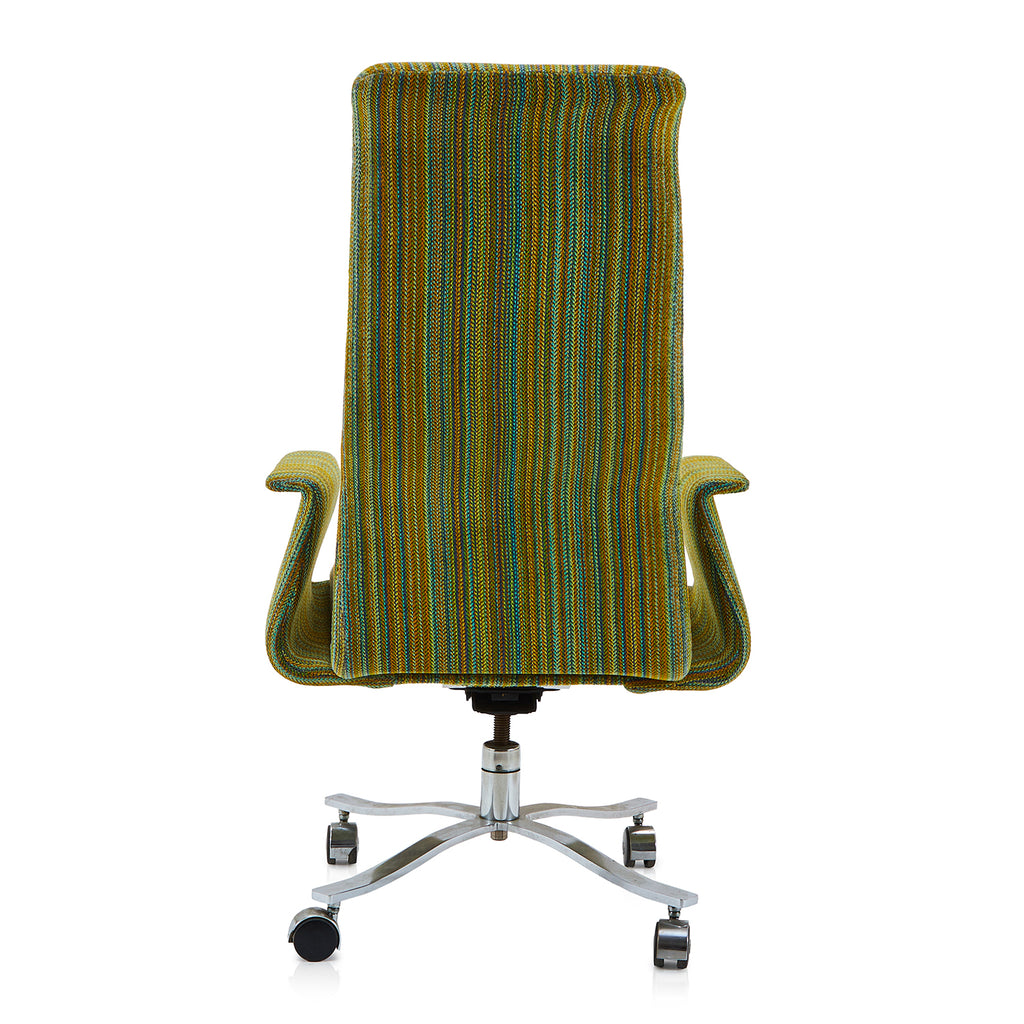 Green Stripe High Back Office Chair