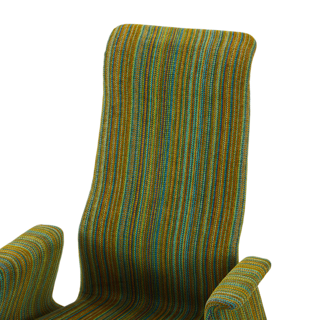 Green Stripe High Back Office Chair