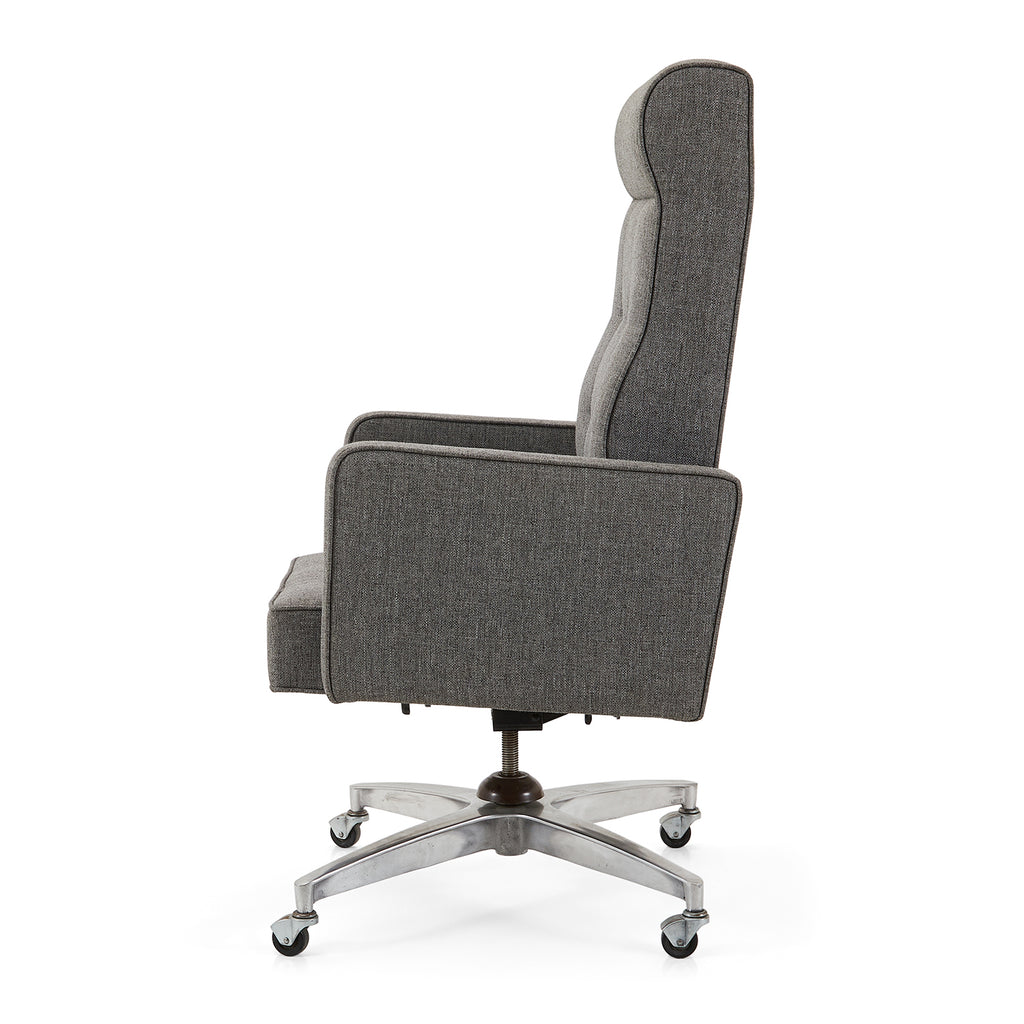 Grey Fabric High Back Executive Office Chair