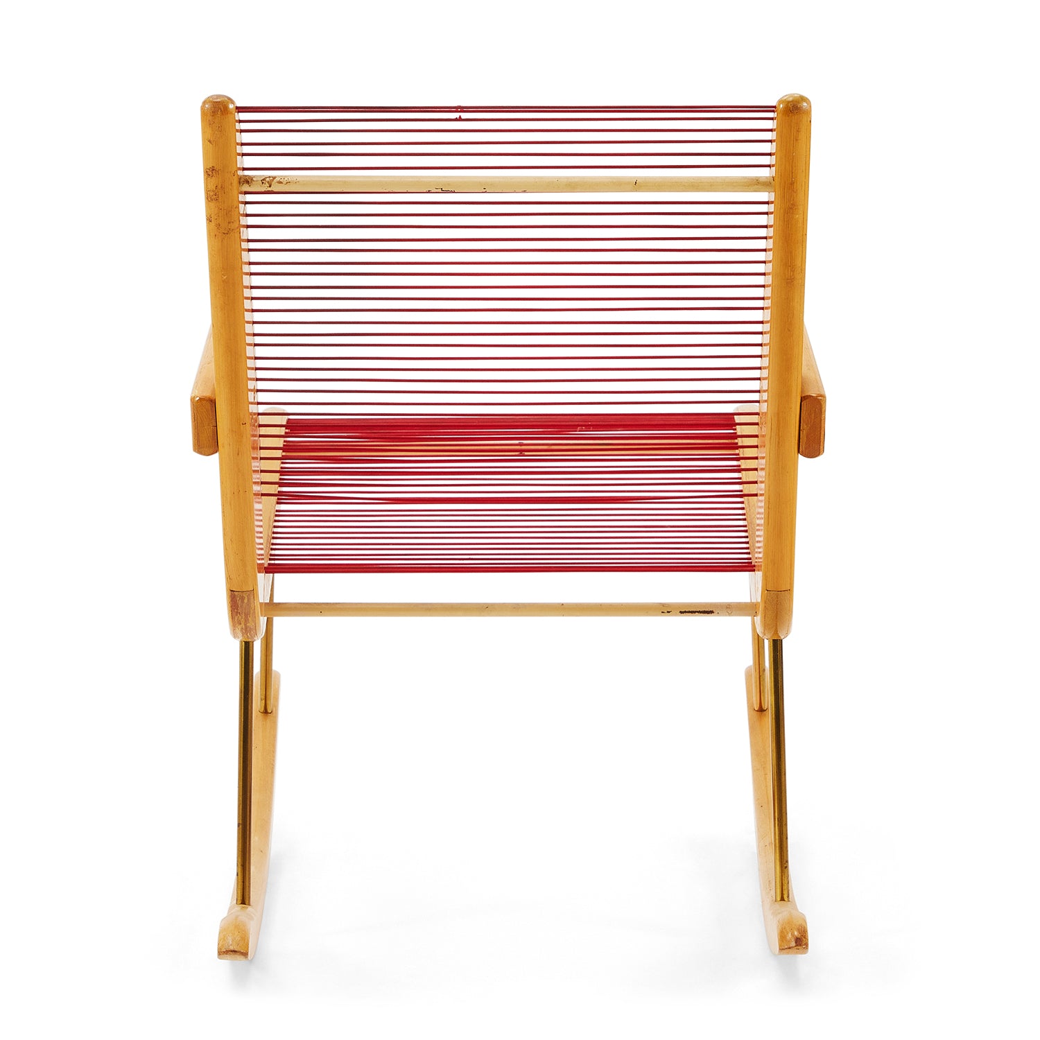 Vintage Red String + Wood Rocking Chair - Gil & Roy Props