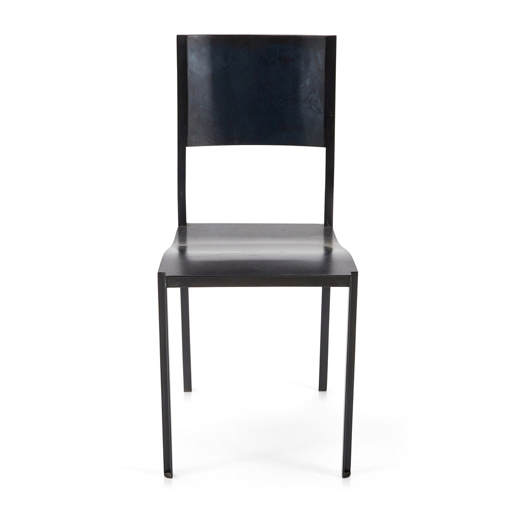 Black Solid Metal Dining Chair