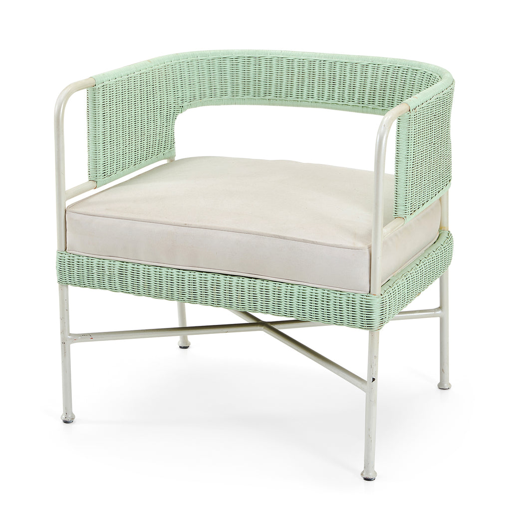 Mint Green Wicker Chair