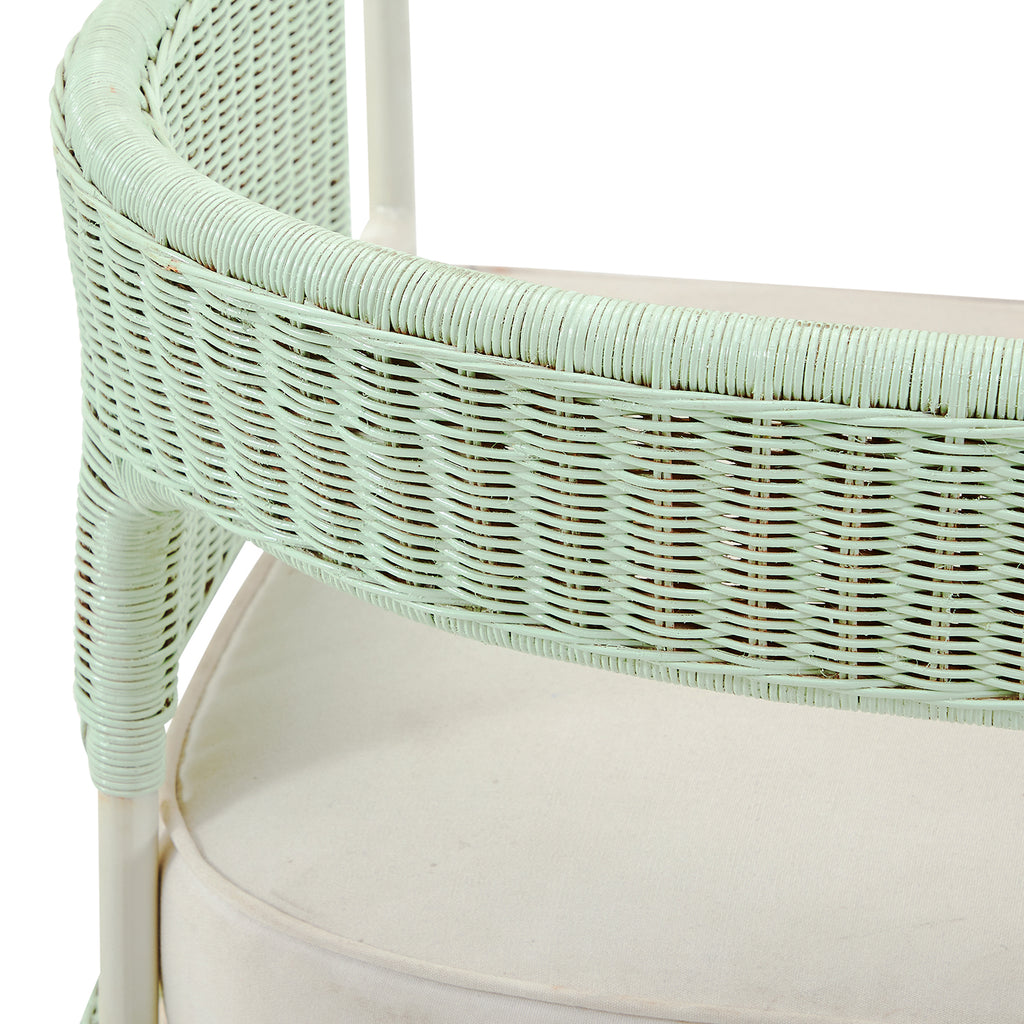 Mint Green Wicker Chair
