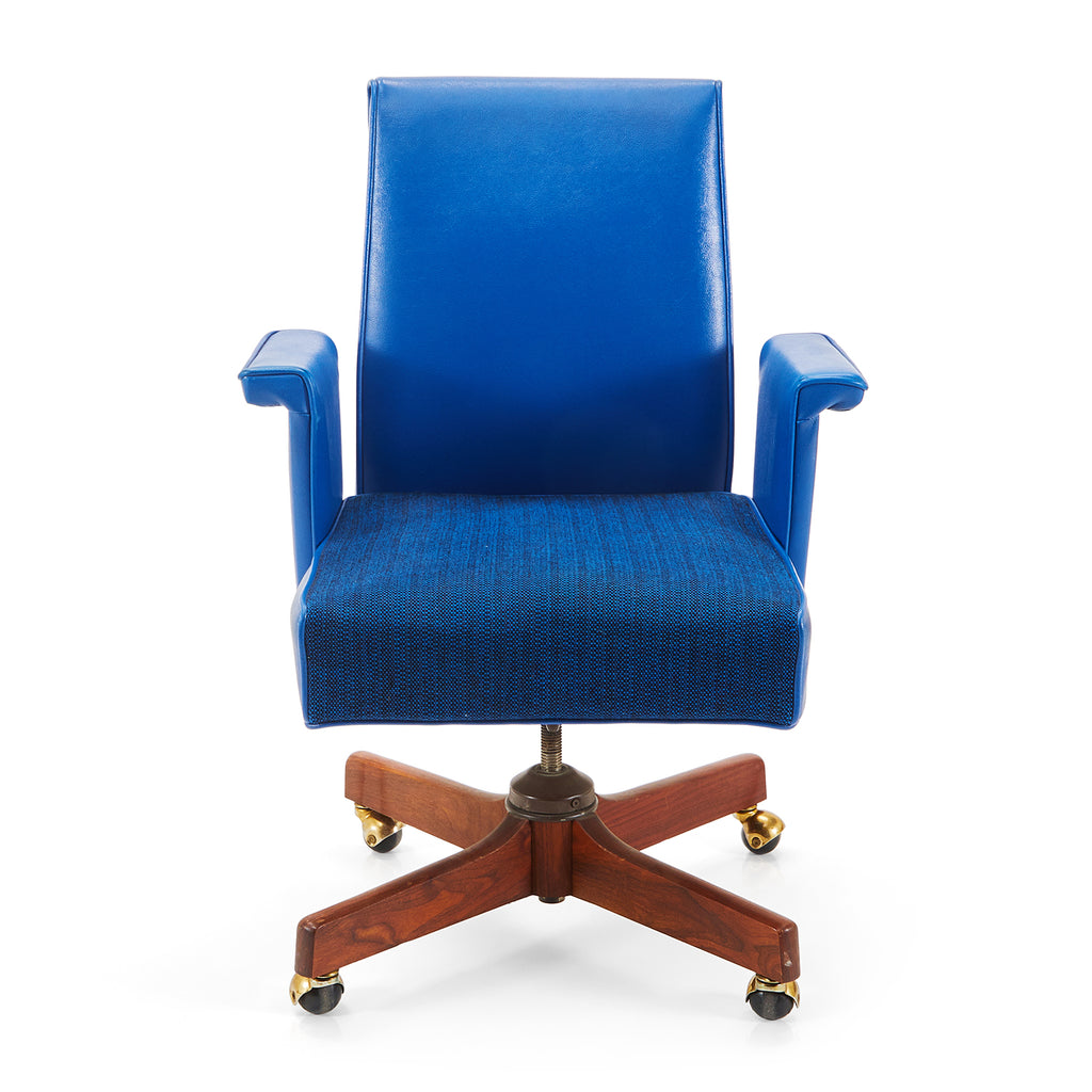 Blue Leather Executive Chair