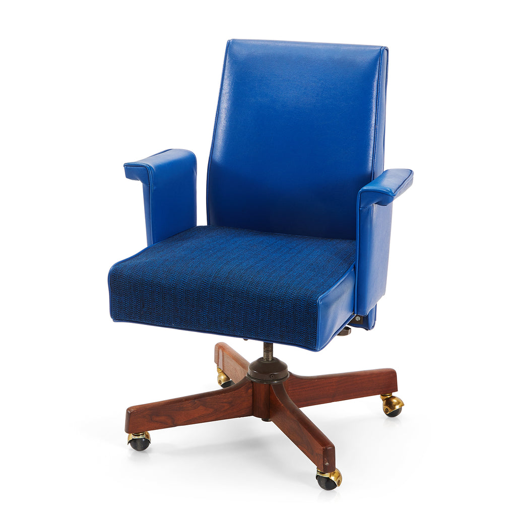 Blue Leather Executive Chair