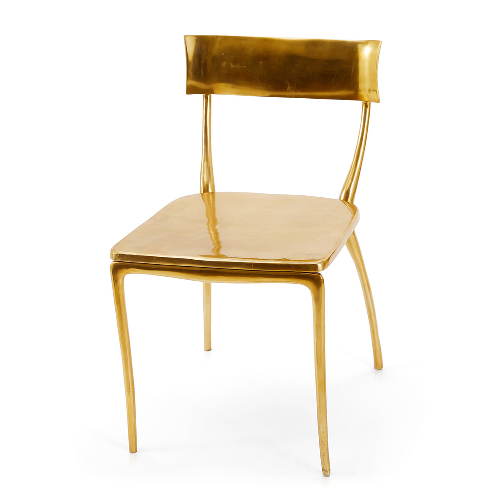Solid Gold Metal Dining Chair