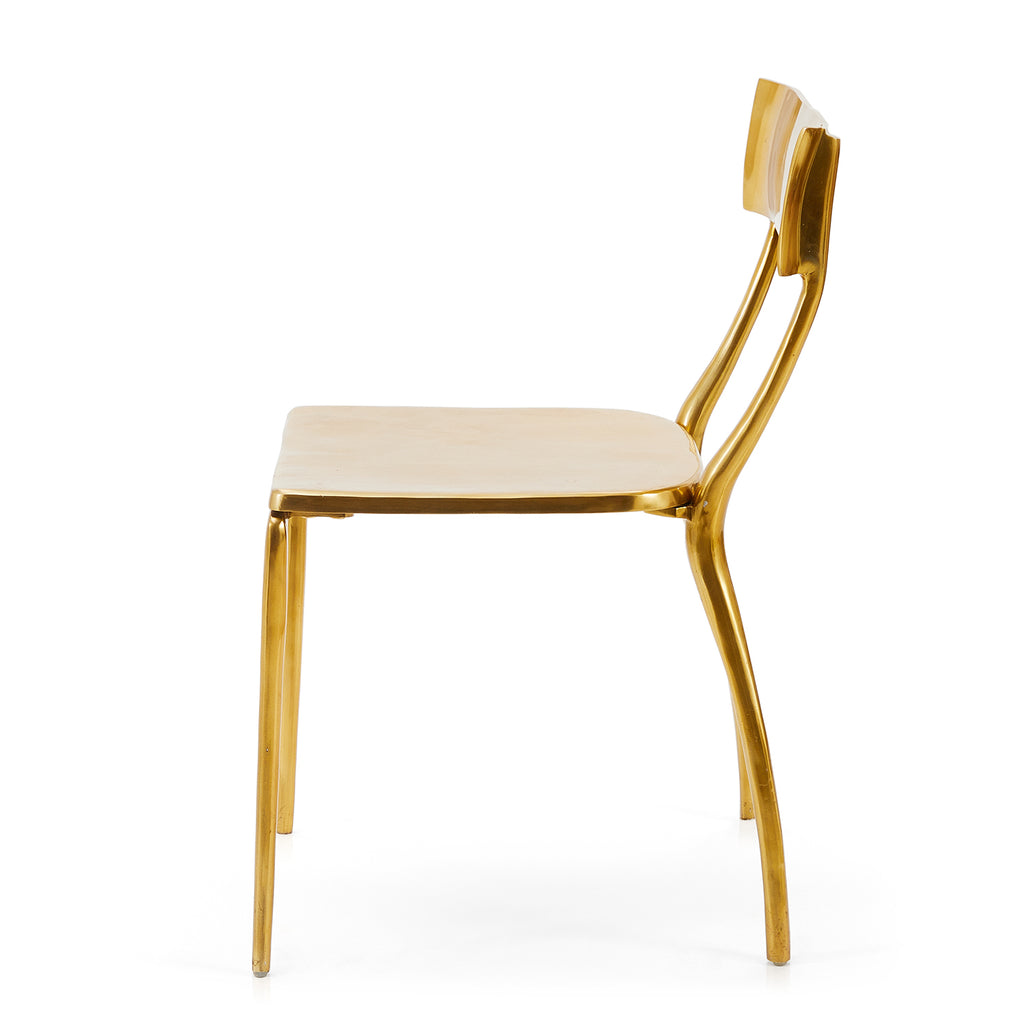 Solid Gold Metal Dining Chair