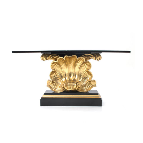 Black & Gold Shell Console Table