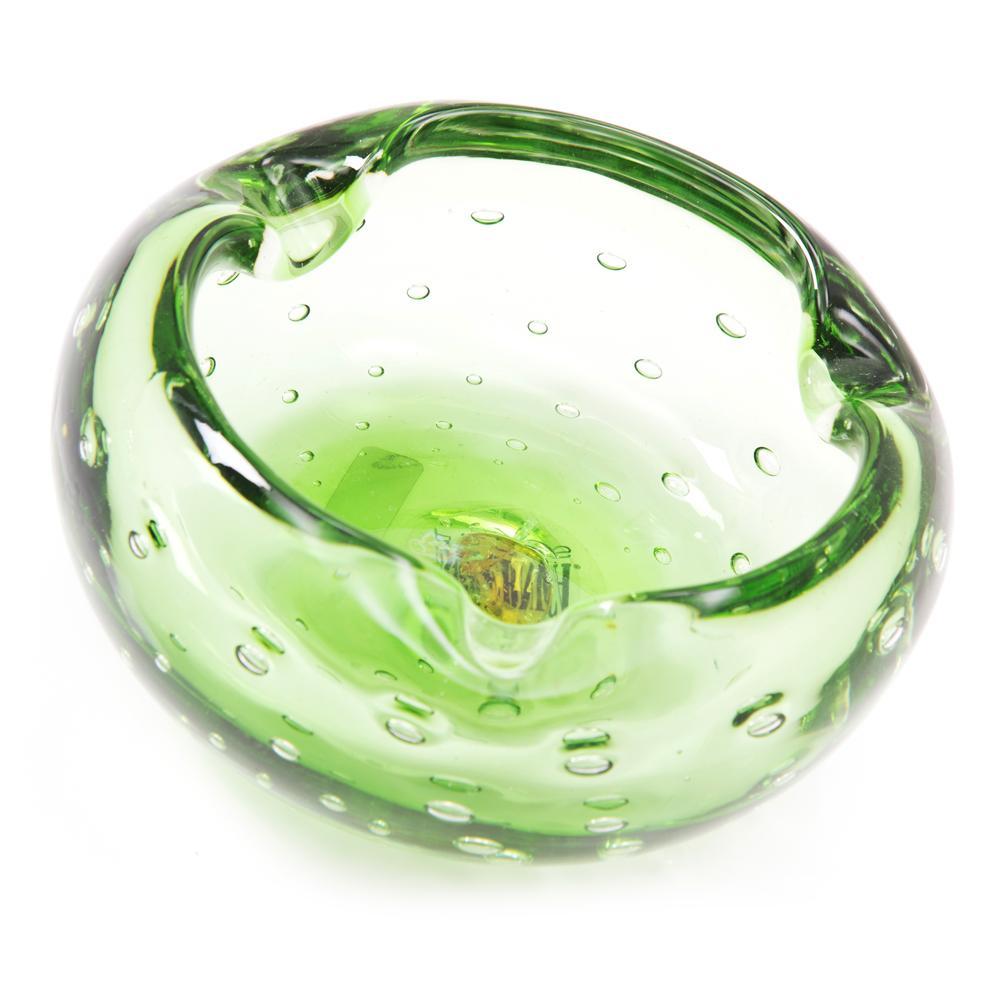 Green Apple Glass Ashtray