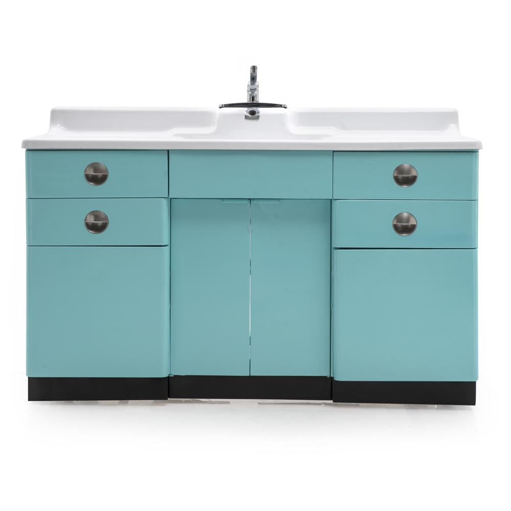 Aqua Blue Sink Cabinet