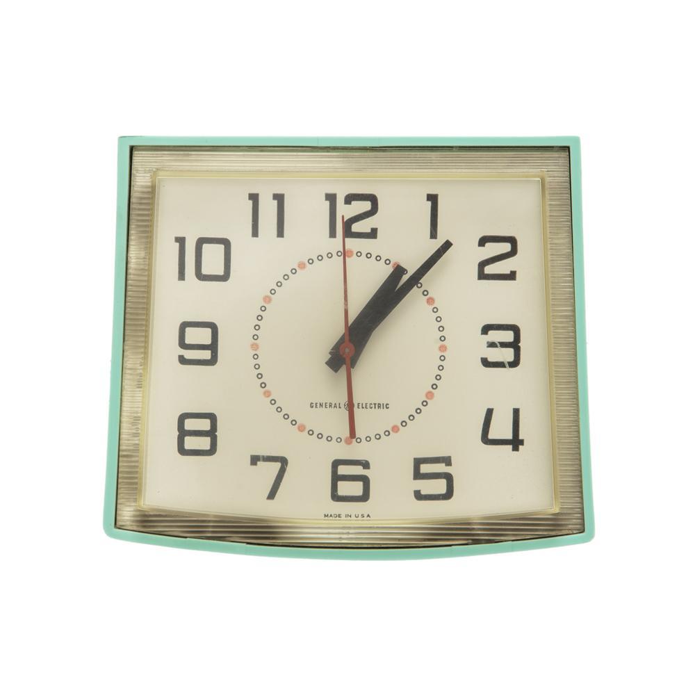 Turquoise Vintage GE Clock