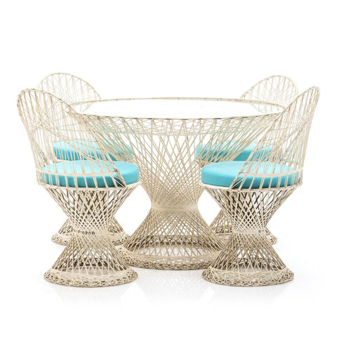 Spun Fiberglass Outdoor Table + Chairs Combo