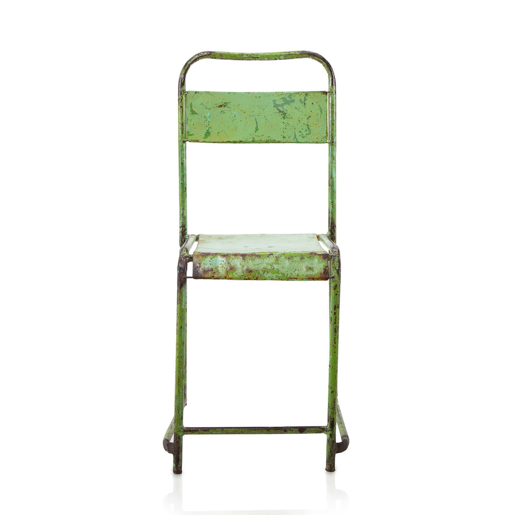 Rusted Green Industrial Metal Chair
