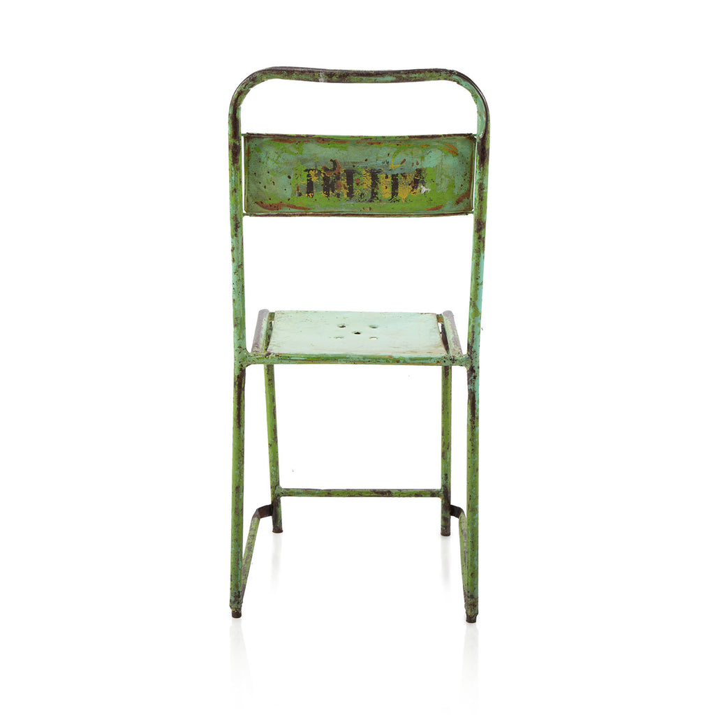 Rusted Green Industrial Metal Chair