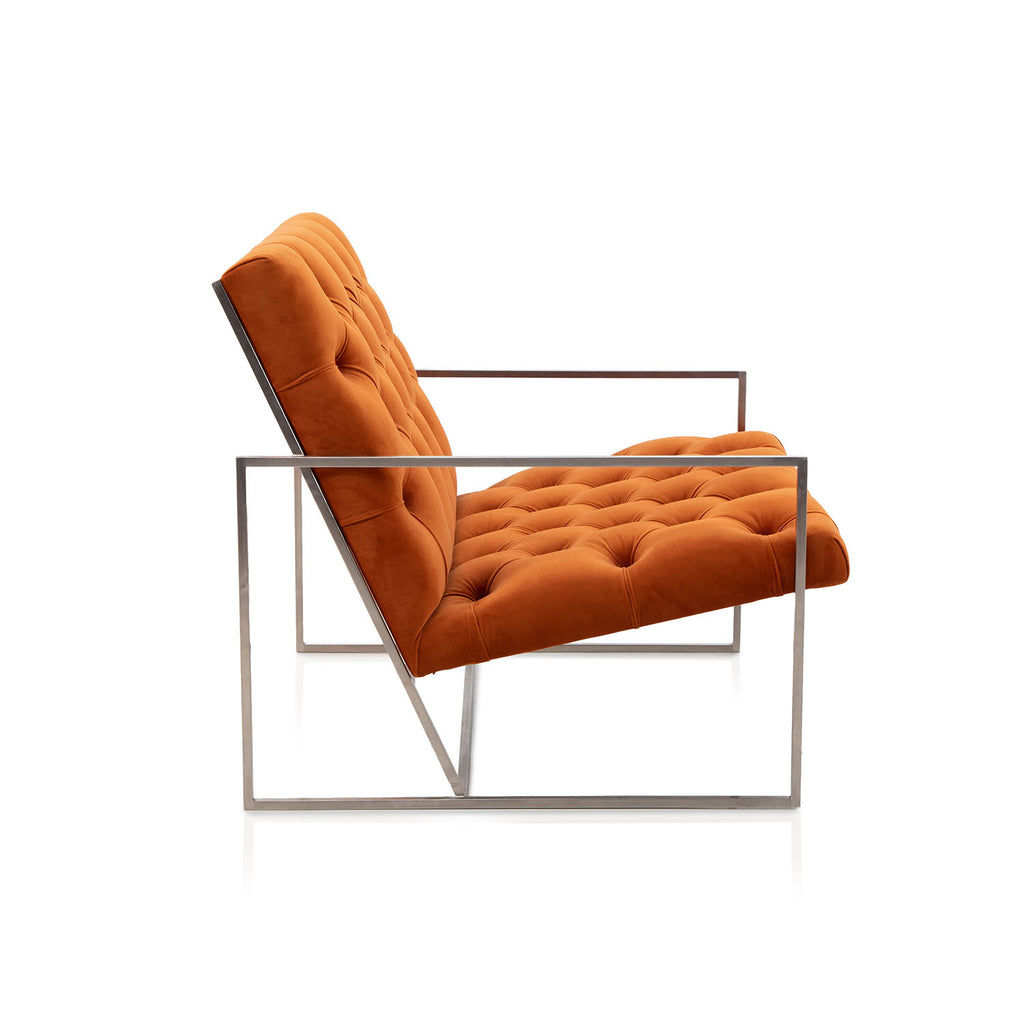 Orange Tufted Lawson Fenning Lounge Chair