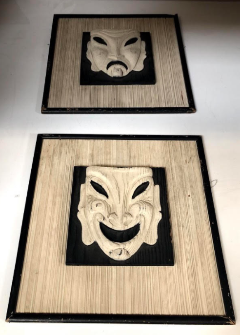 Smile and Frown Mask Hanging Art Set