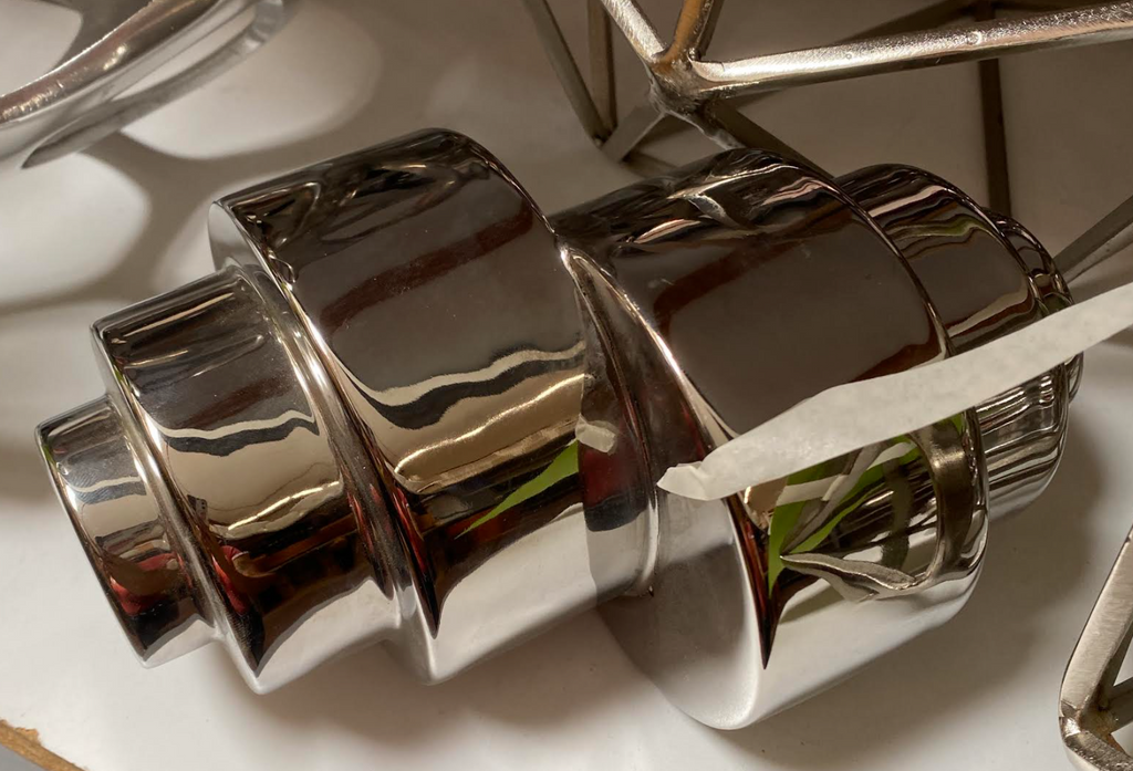 Chrome Stacked Circles Table Sculpture