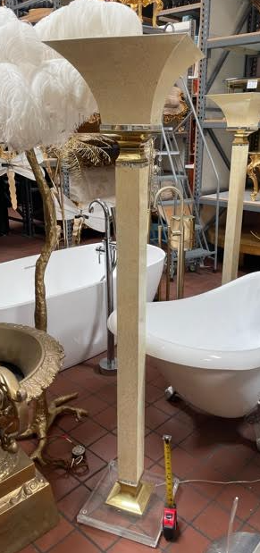 Cream & Brass Torchiere