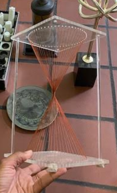 String & Lucite Hourglass (A+D)