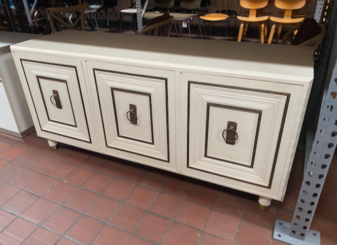 White And Gold Door Credenza