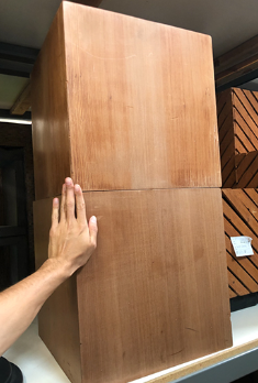Wood square pedestal