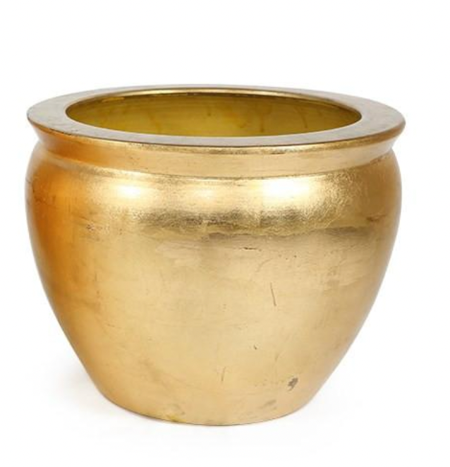 Gold Textured Planter Pot