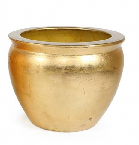 Gold Textured Planter Pot