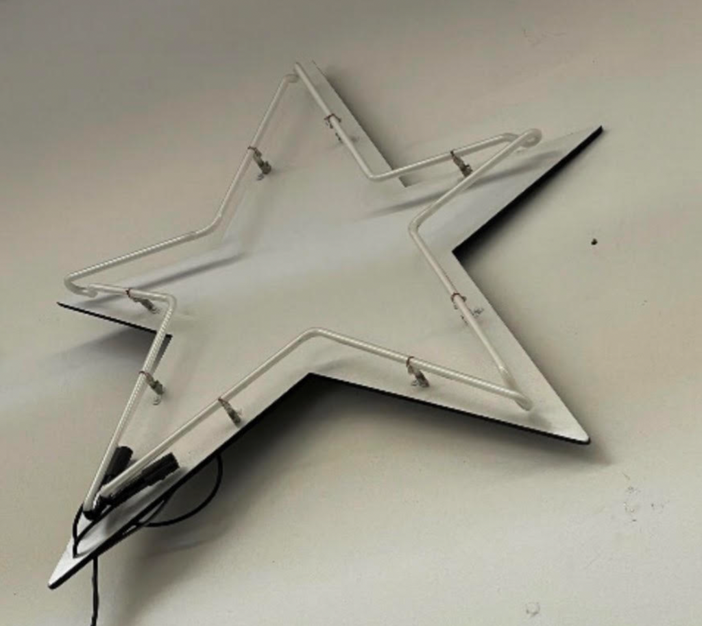 White Neon Star Light