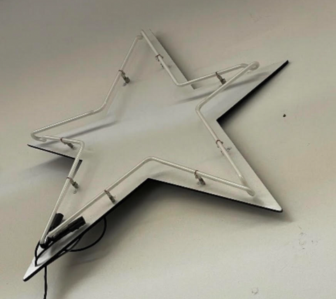 White Neon Star Light