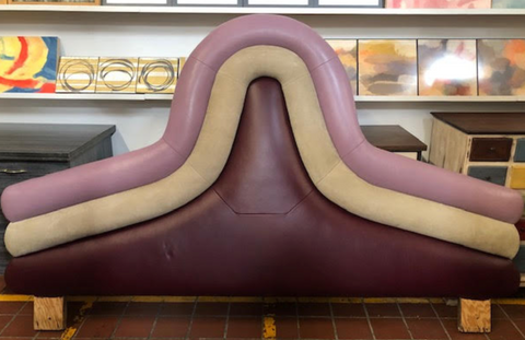 Purple Wave Upholstered Headboard